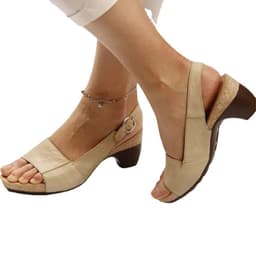 image-summer new women's shoes Europe and America Amazon solid color thick heel buckle ladies sandals 35-43 large size shoes women