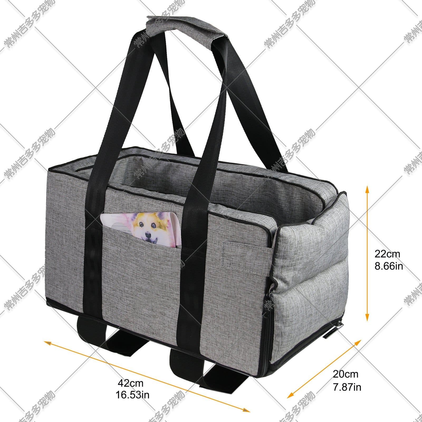image-Pet new portable car dual-use cat and dog kennel wholesale folding storage central control pet car kennel one piece drop shipping