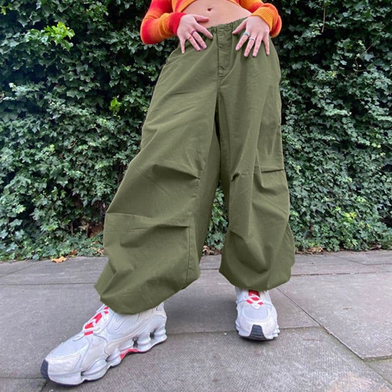 image-Amazon Cross-border American Street Trend Personality Elastic Waist Pig Nose Buckle Foot Loose Casual Overalls New