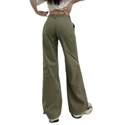 image-European and American style women's clothing 2022 spring fashion bow tie pocket overalls low waist slim casual leggings