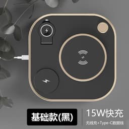 image-Cross-border three-in-one wireless charger 15w fast charge for Apple mobile phone watch headset table lamp four-in-one