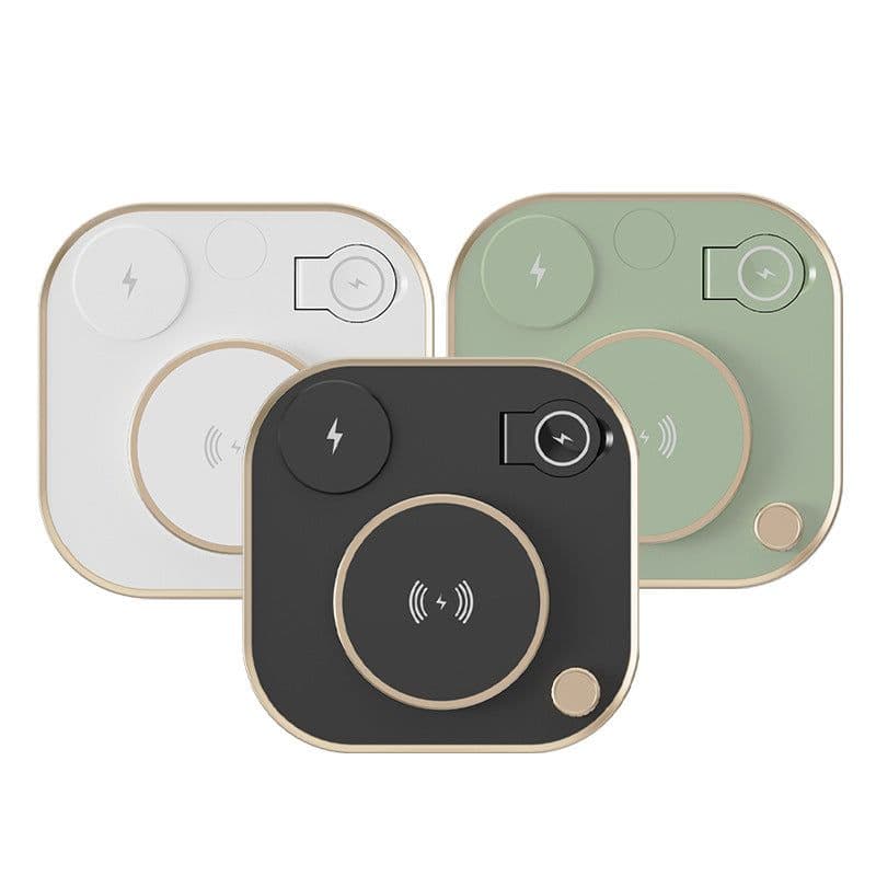image-Cross-border three-in-one wireless charger 15w fast charge for Apple mobile phone watch headset table lamp four-in-one