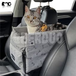 image-Guiduoduo's new single-opening double-opening car center control cat and dog kennel spot no logo pet car kennel agency manufacturer
