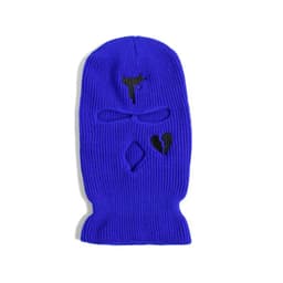 image-Cross-border foreign trade three-hole knitted cap embroidery pistol heart cracked acrylic ski mask ski mask manufacturer