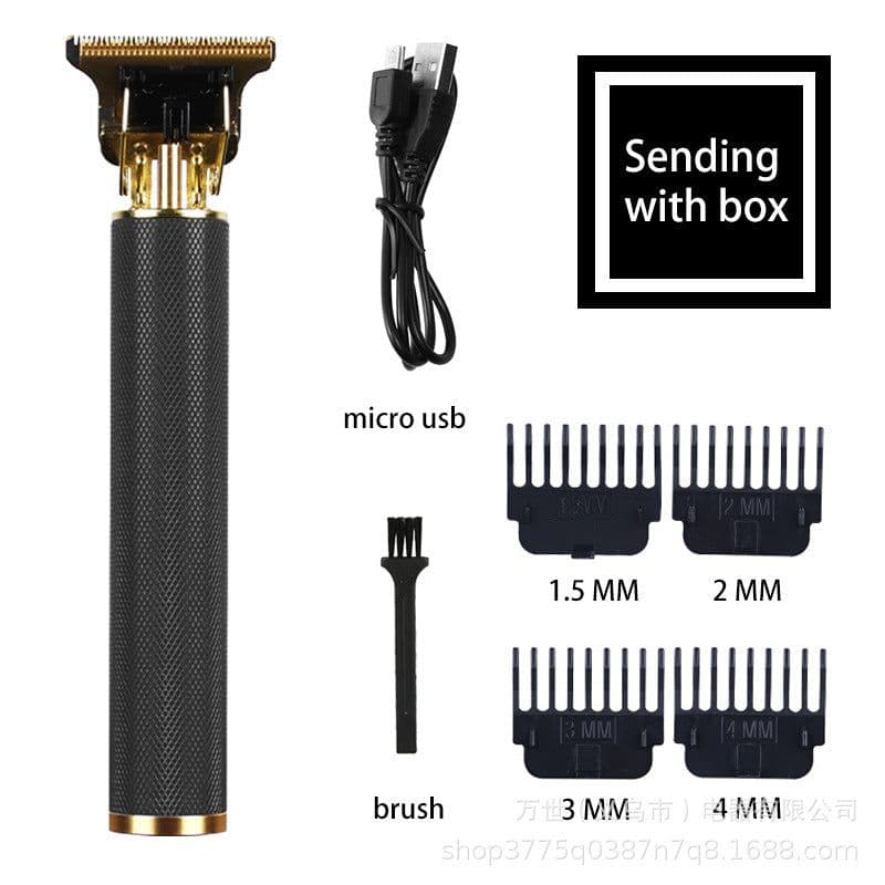 image-Cross-border hairdressing hair clipper razor electric clipper retro oil head clipper carving T9 hair clipper wholesale