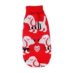 image-Christmas Reindeer Maple Snowflake Festive Pet Clothes Turtleneck Knit Sweater Dog Cat Costume Winter Coat
