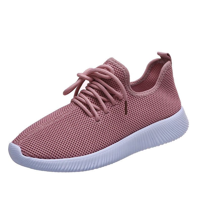 image-2022 new spring, summer and autumn all-match women's single shoes flat soft sole shoes Korean version trend casual flying woven sports running shoes