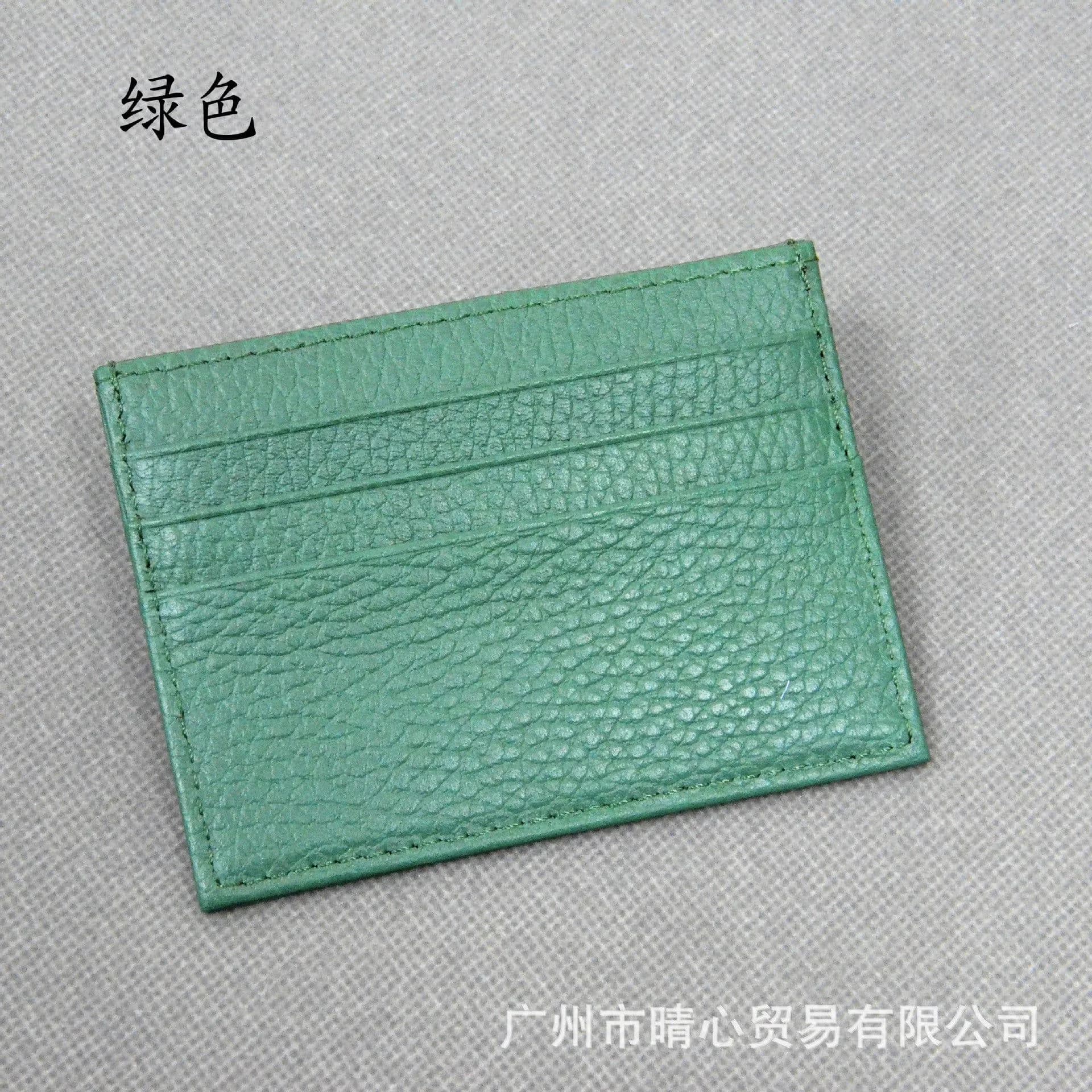 image-Leather multi-card slot small card holder first layer cowhide coin purse bank card portable card holder factory wholesale