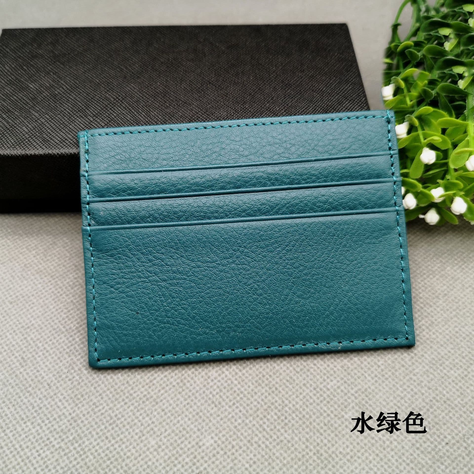 image-Leather multi-card slot small card holder first layer cowhide coin purse bank card portable card holder factory wholesale
