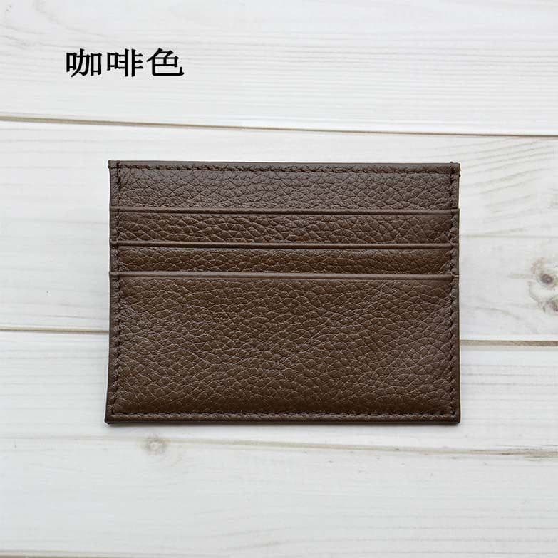 image-Leather multi-card slot small card holder first layer cowhide coin purse bank card portable card holder factory wholesale