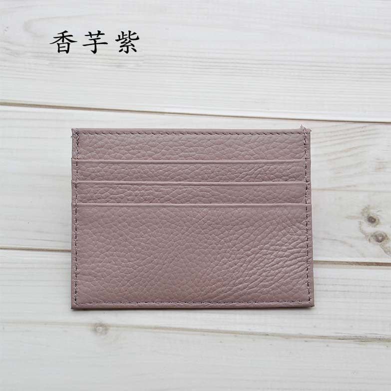 image-Leather multi-card slot small card holder first layer cowhide coin purse bank card portable card holder factory wholesale