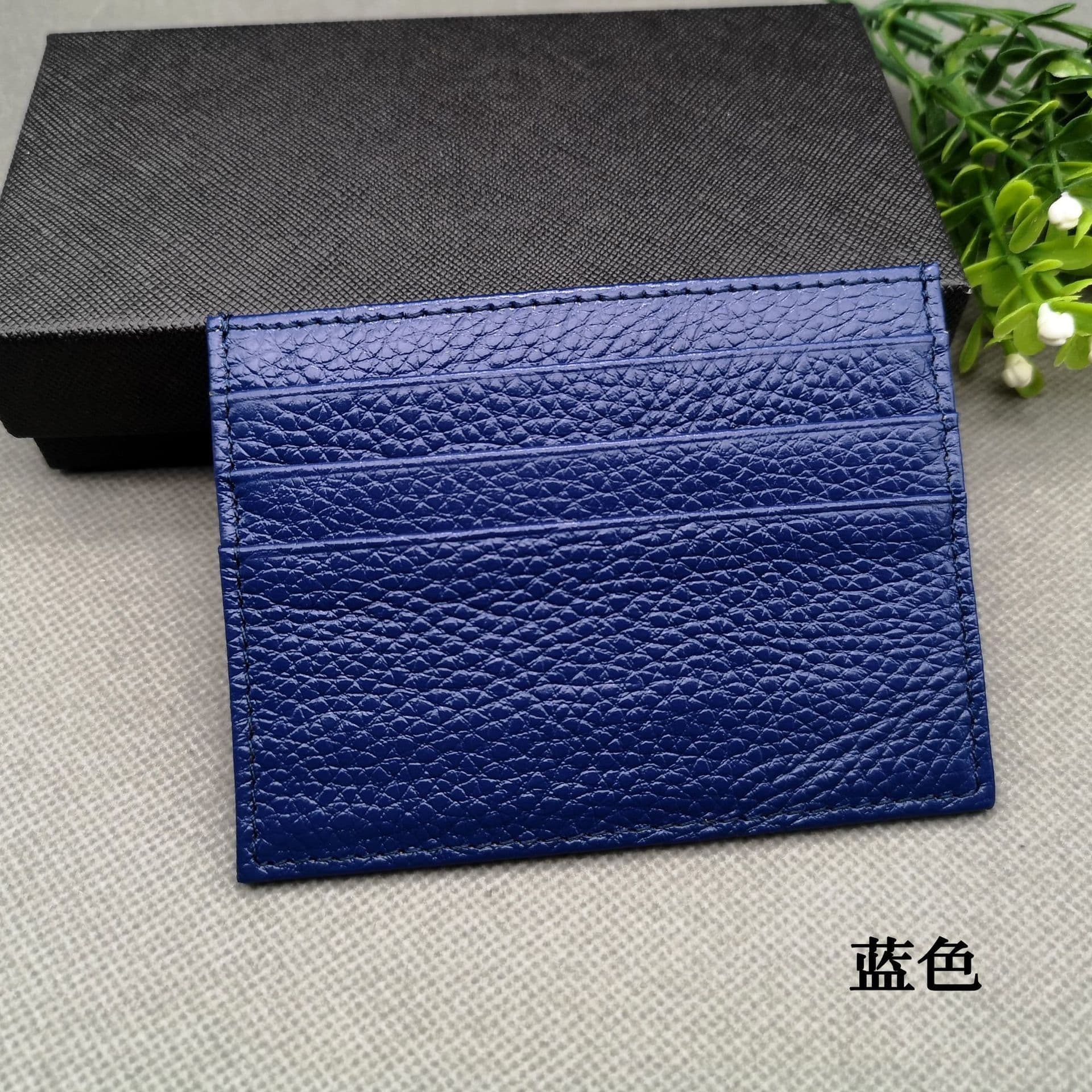 image-Leather multi-card slot small card holder first layer cowhide coin purse bank card portable card holder factory wholesale