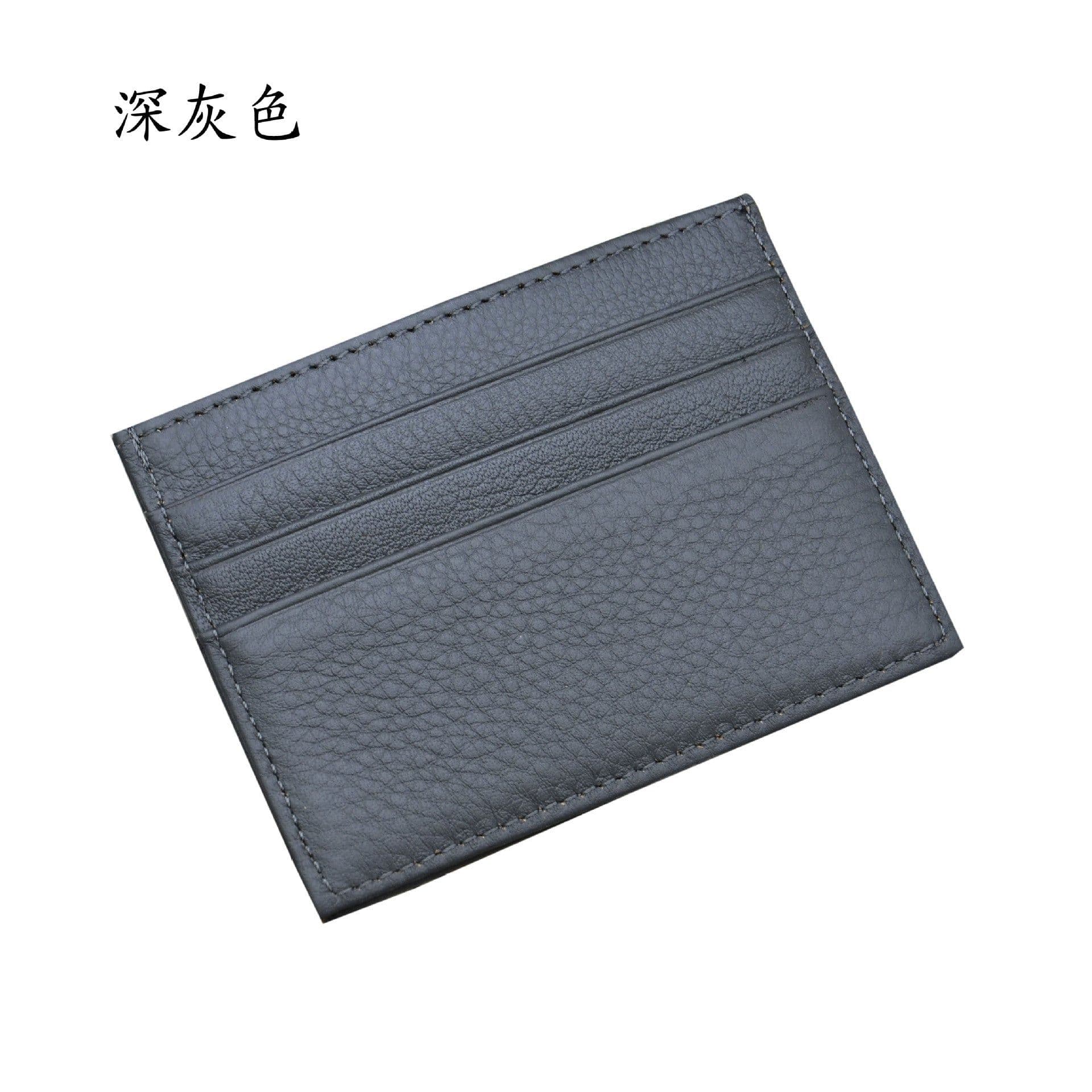 image-Leather multi-card slot small card holder first layer cowhide coin purse bank card portable card holder factory wholesale