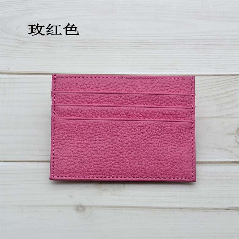 image-Leather multi-card slot small card holder first layer cowhide coin purse bank card portable card holder factory wholesale