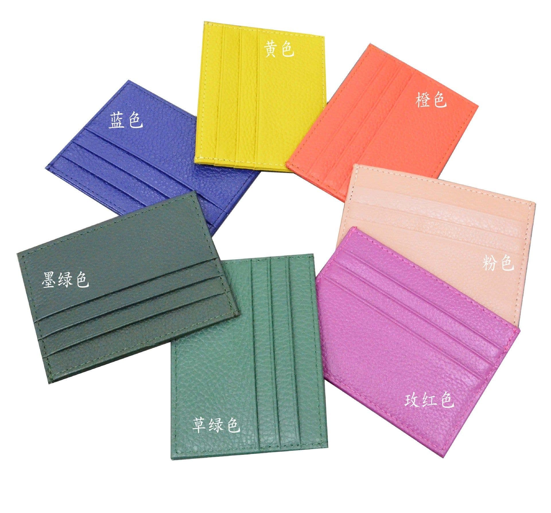 image-Leather multi-card slot small card holder first layer cowhide coin purse bank card portable card holder factory wholesale