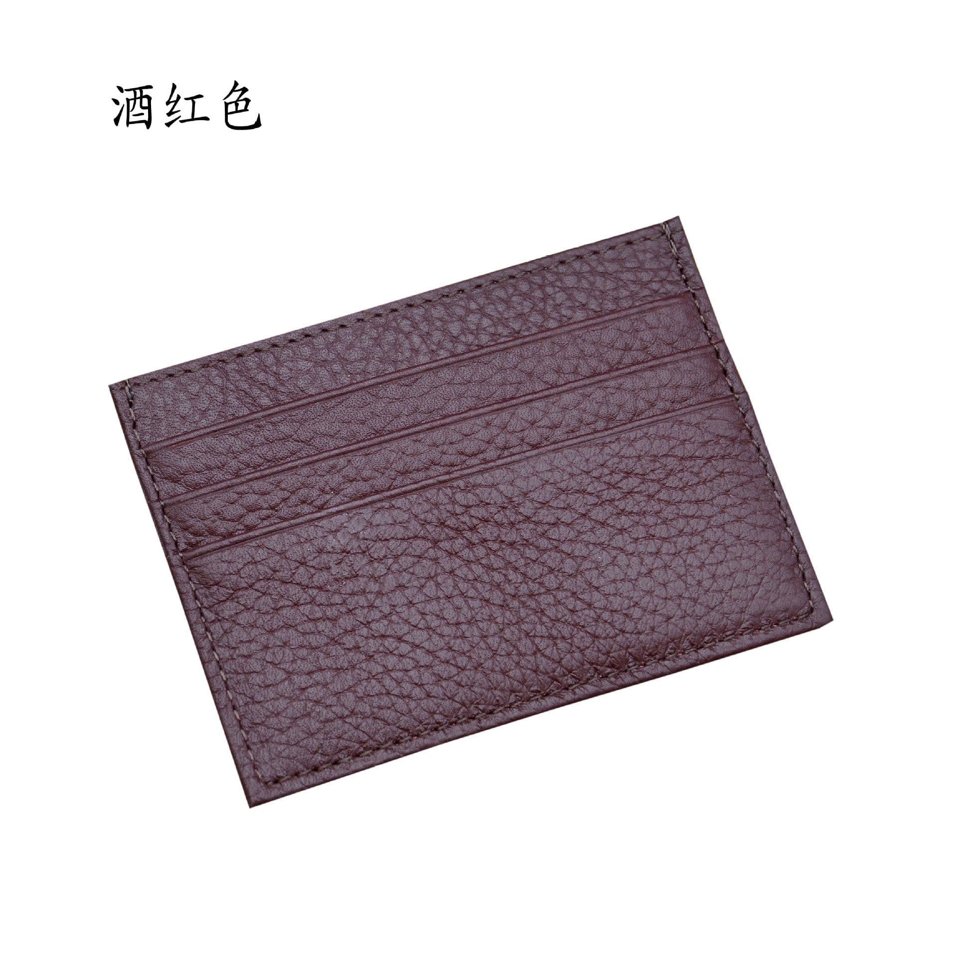 image-Leather multi-card slot small card holder first layer cowhide coin purse bank card portable card holder factory wholesale