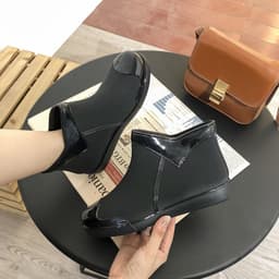 image-New rain boots women's fashion all-match adult non-slip wear-resistant short rain boots rubber shoes waterproof shoes kitchen work water boots