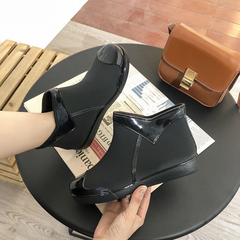 image-New rain boots women's fashion all-match adult non-slip wear-resistant short rain boots rubber shoes waterproof shoes kitchen work water boots