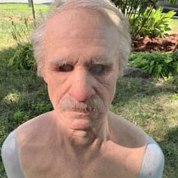 image-Old man mask white hair white beard headgear halloween