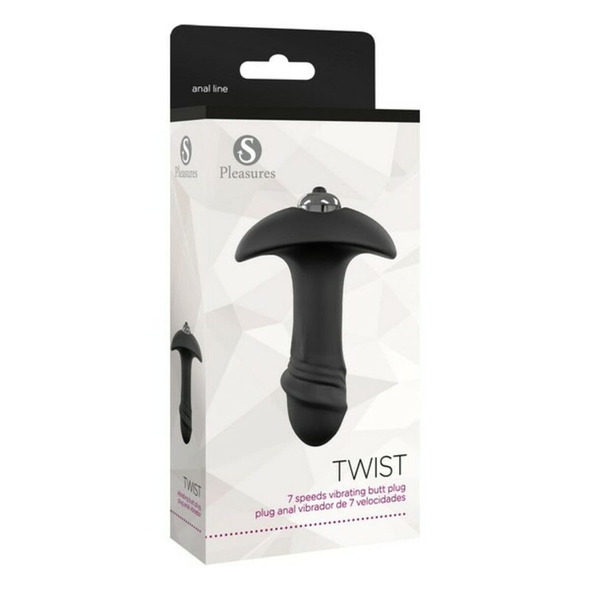 image-Anal plug S Pleasures Twist Black Black/Silver