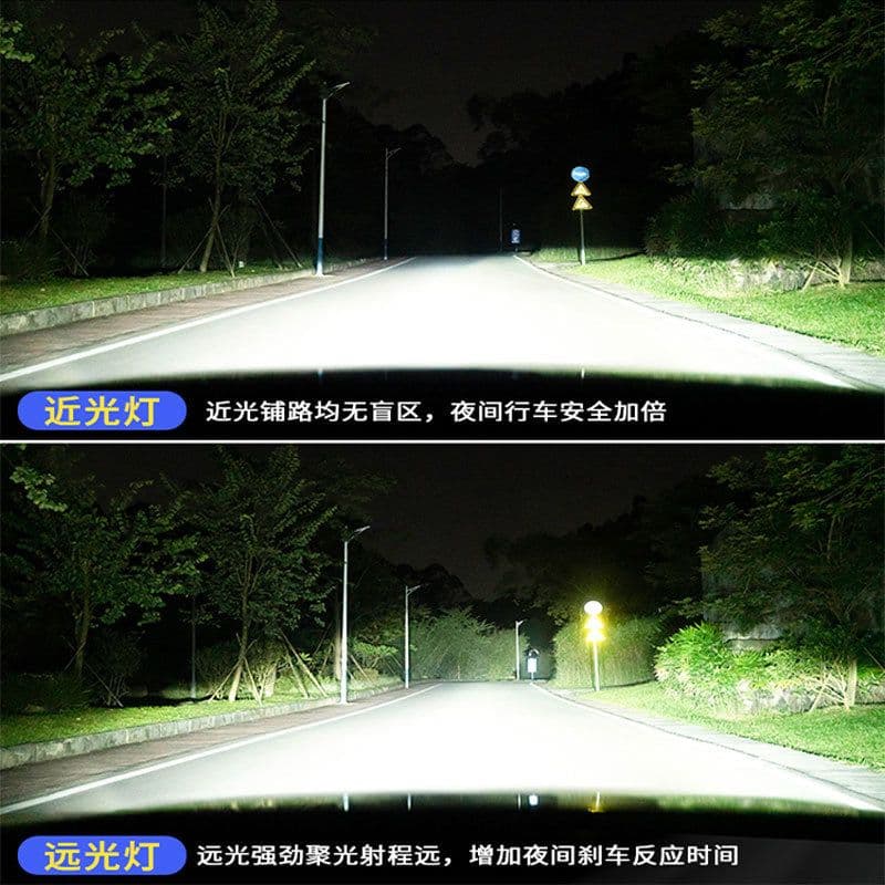 image-h4 car LED headlight bulb with lens car light far and near one super bright spotlight 12v headlight one piece on behalf of