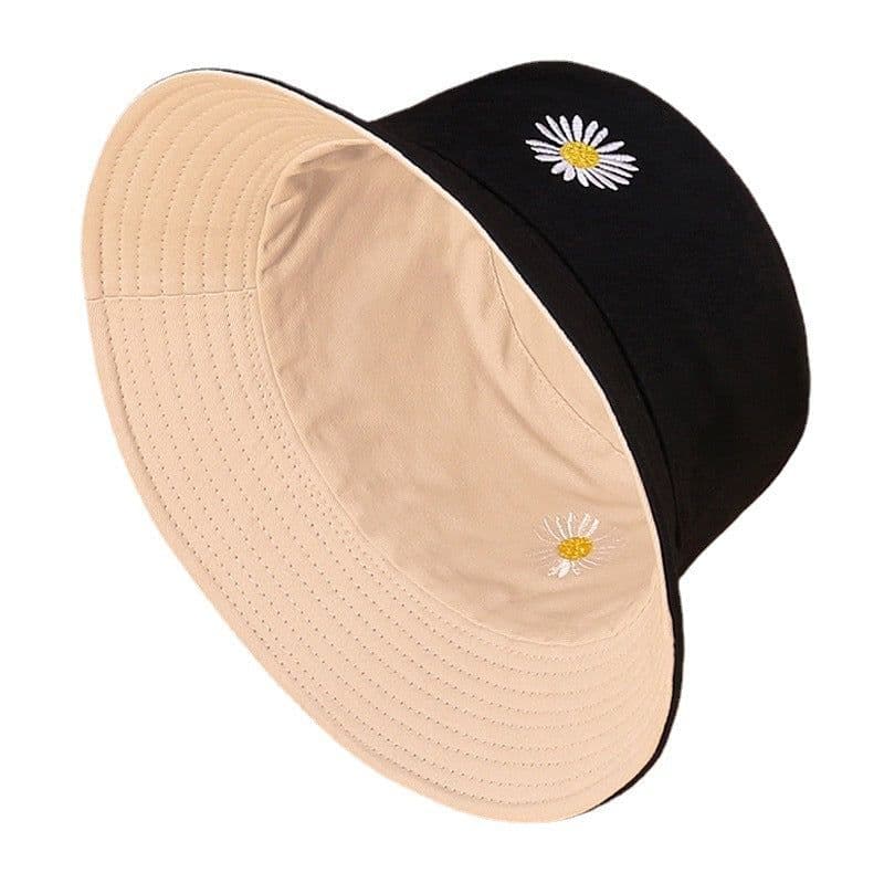image-Hat female fisherman hat Korean version autumn sun hat female Japanese Korean version student Korean male sun hat hipster embroidery