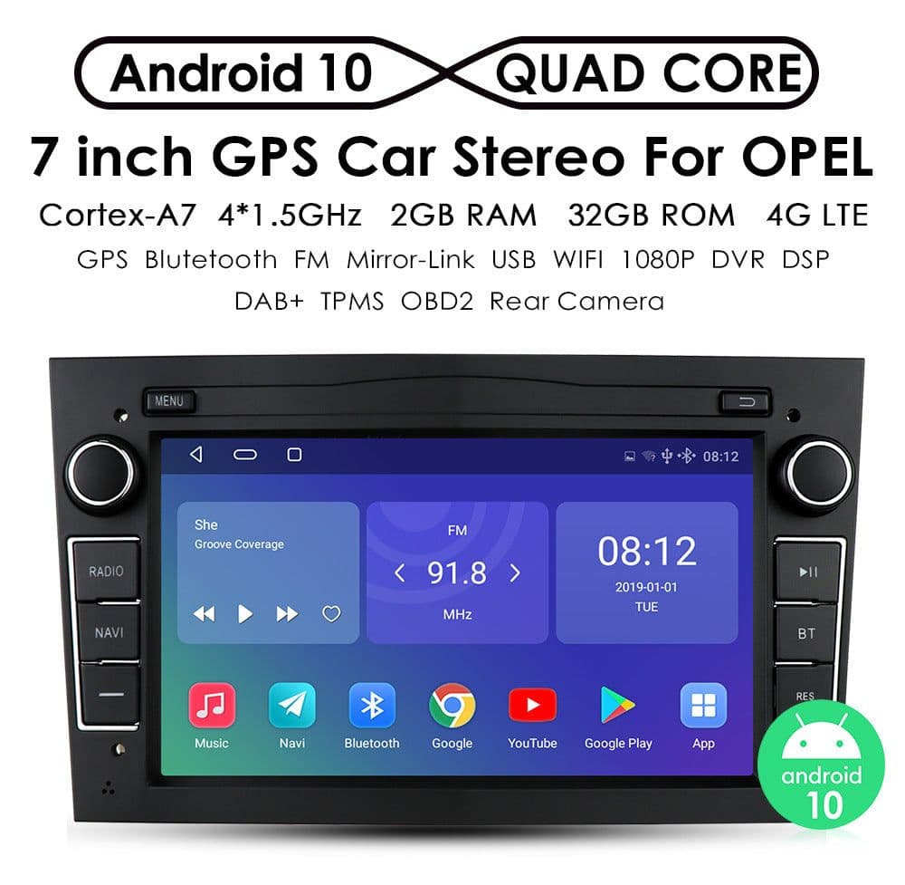 image-Cross-border 7-inch for Opel Android large-screen GPS car navigator reversing image all-in-one machine overseas version