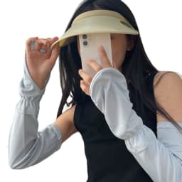 image-Japanese UV large size ice sleeve gloves female summer driving sunscreen sleeves loose arm guards riding anti-ultraviolet ice silk sleeves