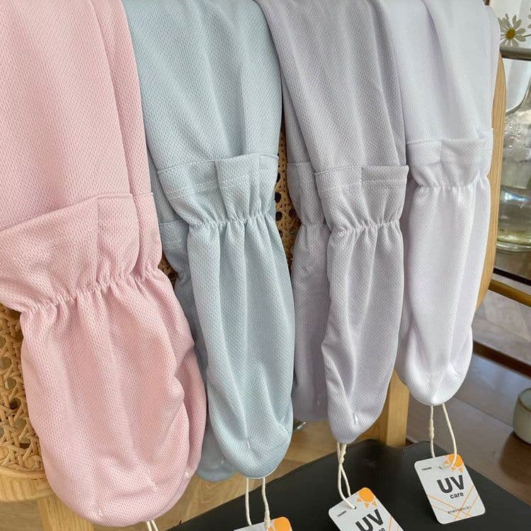 image-Japanese UV large size ice sleeve gloves female summer driving sunscreen sleeves loose arm guards riding anti-ultraviolet ice silk sleeves