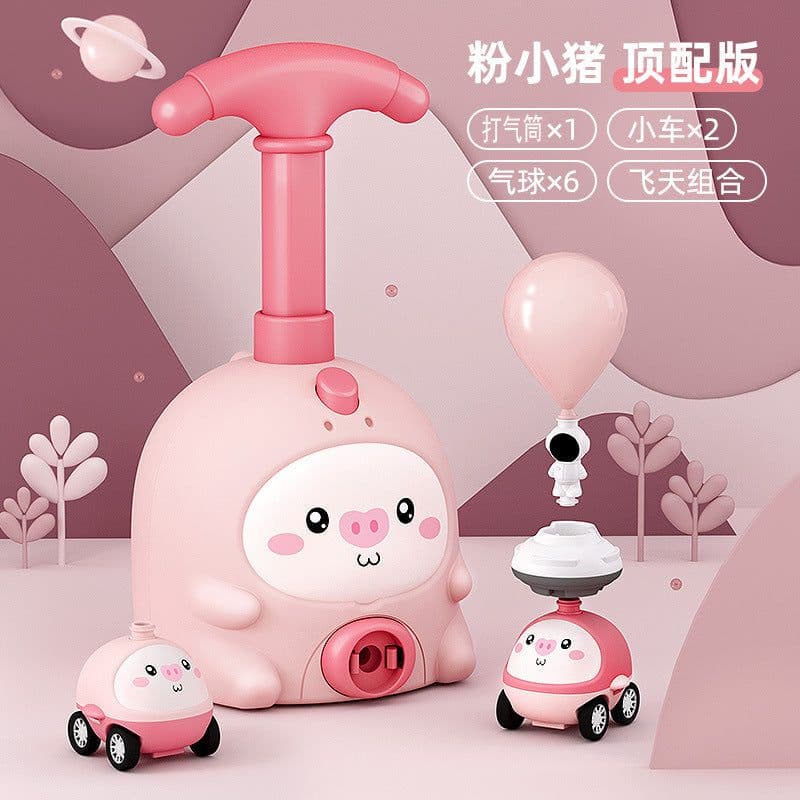 image-Douyin explosion pig Feitian children's educational toys aerodynamic car scooter boy toys cross-border