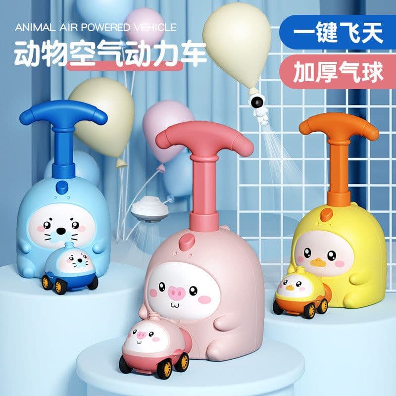 image-Douyin explosion pig Feitian children's educational toys aerodynamic car scooter boy toys cross-border
