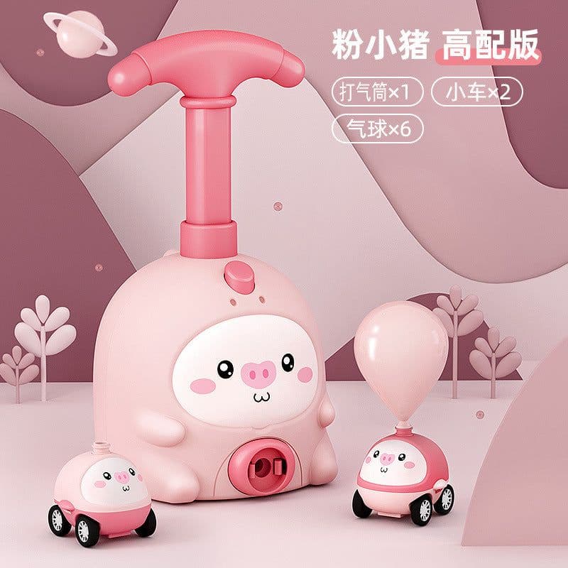 image-Douyin explosion pig Feitian children's educational toys aerodynamic car scooter boy toys cross-border