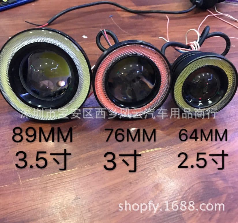 image-Manufacturer car led lens 30w fog light cob angel eye fog light modified fisheye daytime running light 3 inch bull's eye