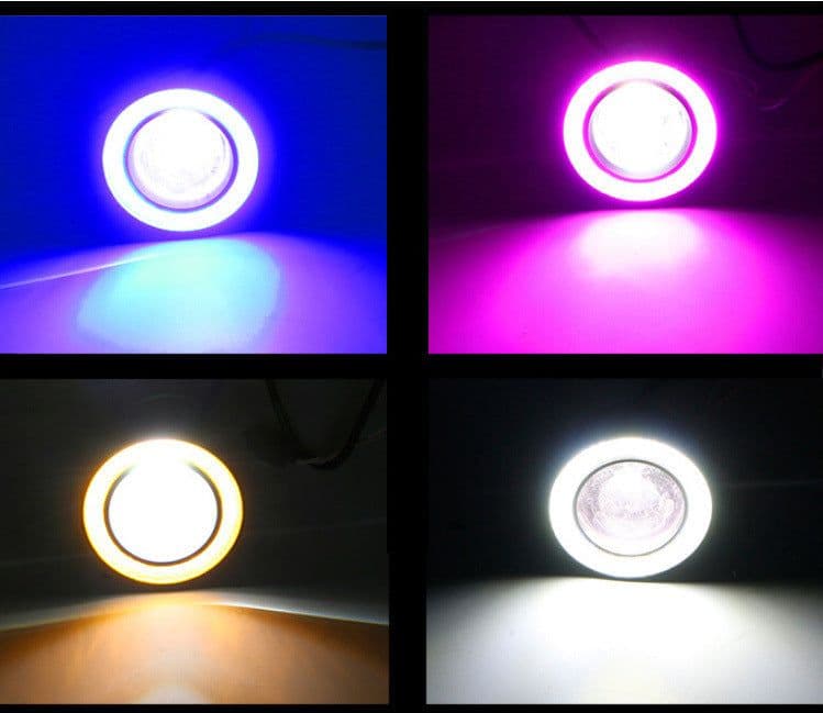 image-Manufacturer car led lens 30w fog light cob angel eye fog light modified fisheye daytime running light 3 inch bull's eye