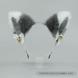 image-One piece Japanese cute plush bell bow Lolita headwear fox ear accessories cat ear headband