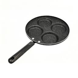 image-Net red fried egg pan double-hole flat-bottomed hamburger pan breakfast fried egg four-hole fried steak small frying pan barbecue non-stick pan