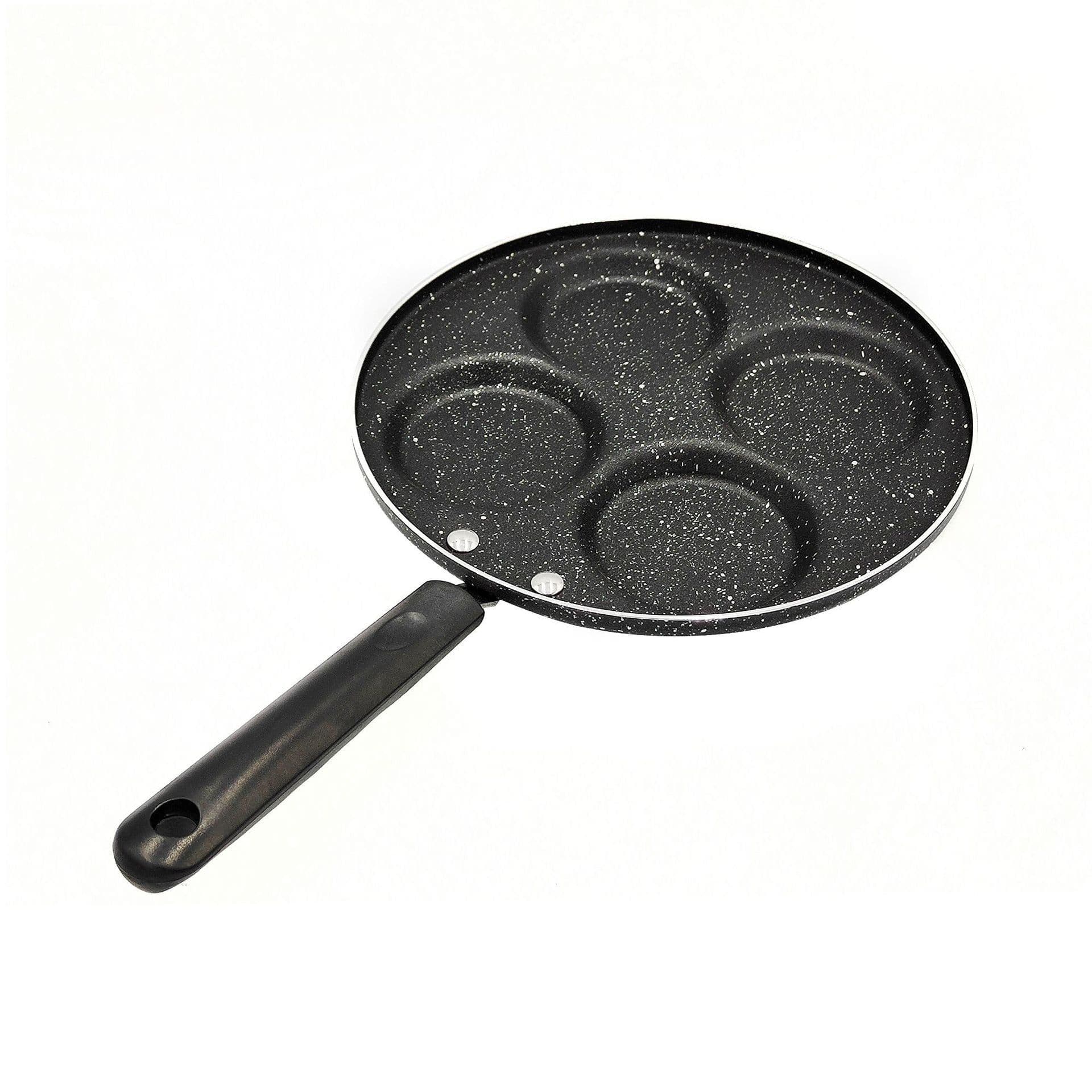 image-Net red fried egg pan double-hole flat-bottomed hamburger pan breakfast fried egg four-hole fried steak small frying pan barbecue non-stick pan