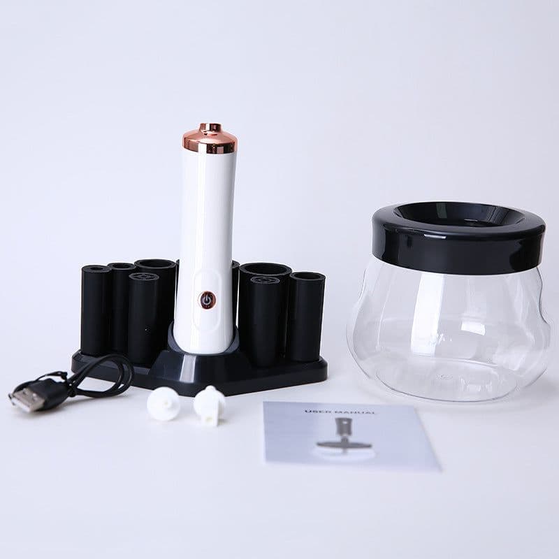 image-Rechargeable Makeup Brush Cleaner Electric Brush Machine Eyelashes Quick Dryer Glue Waker Brush Cleaning Tool