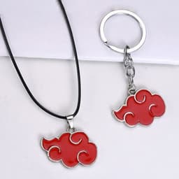 image-Japanese anime accessories Naruto organization Red Cloud Shuriken Konoha necklace
