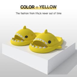image-Shark sandals women's summer Korean version ins slippers net red couples home with parent-child cute outside wear slippers men
