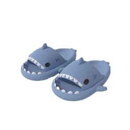 image-Shark sandals women's summer Korean version ins slippers net red couples home with parent-child cute outside wear slippers men