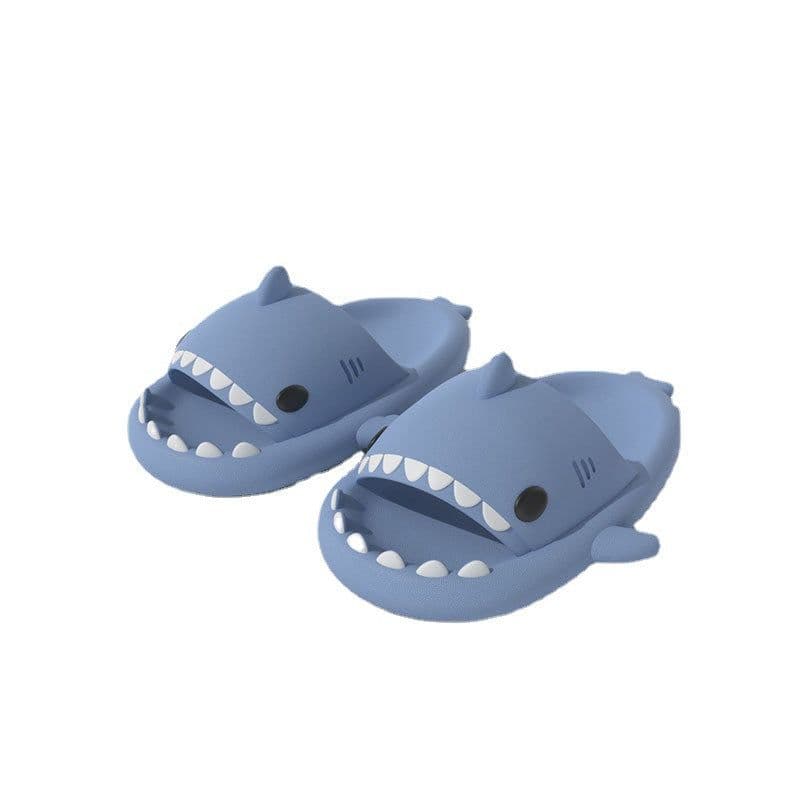 image-Shark sandals women's summer Korean version ins slippers net red couples home with parent-child cute outside wear slippers men