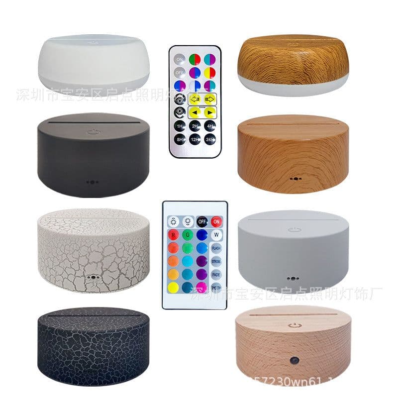 image-Factory spot blank board 3D night lamp holder 3D lamp acrylic board handwritten message board 3D small table lamp LED light