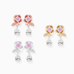 image-Korean version of the rose earrings multicolor earrings Korean version of the Korean version of the earrings tassel earrings