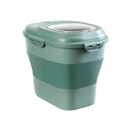 image-Folding rice bucket flour grain storage box dry goods moisture-proof insect storage box pet grain storage bucket folding rice bucket
