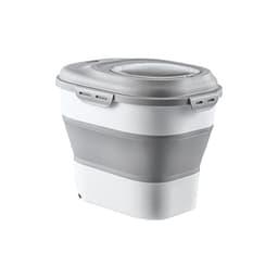 image-Folding rice bucket flour grain storage box dry goods moisture-proof insect storage box pet grain storage bucket folding rice bucket