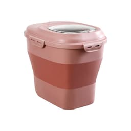 image-Folding rice bucket flour grain storage box dry goods moisture-proof insect storage box pet grain storage bucket folding rice bucket