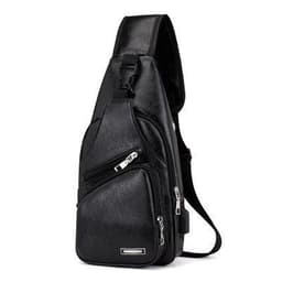 image-USB data cable charging chest bag new casual fashion shoulder bag PU outdoor sports men's bag