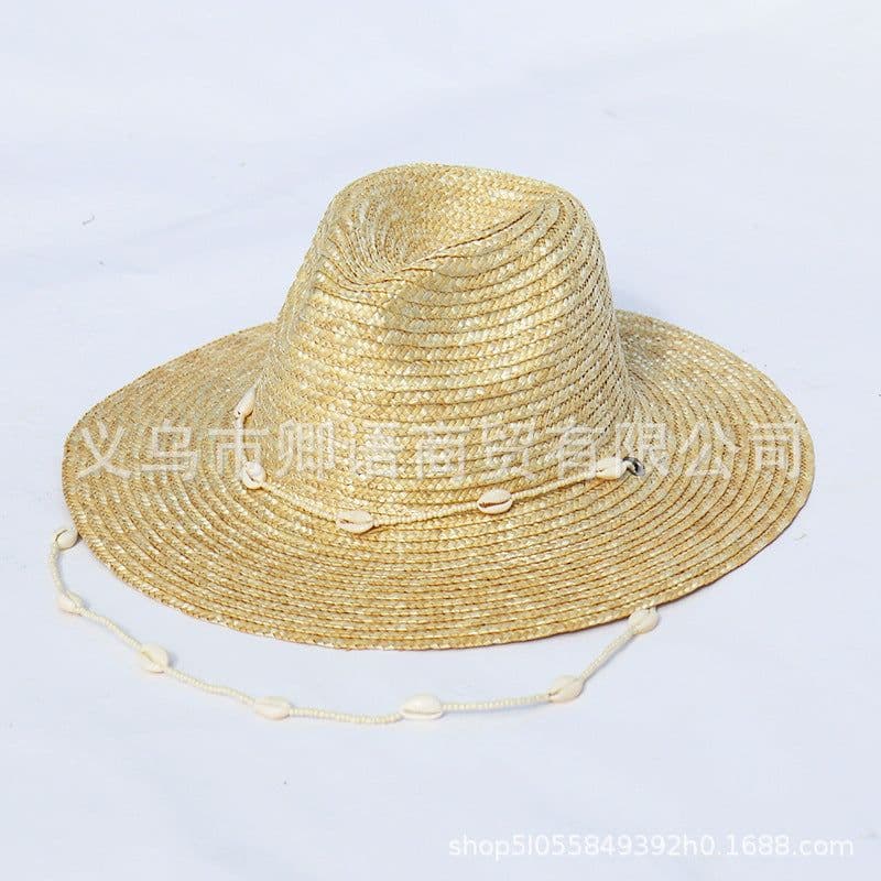 image-2022 new shell necklace straw hat Amazon ebay, new foreign trade wish