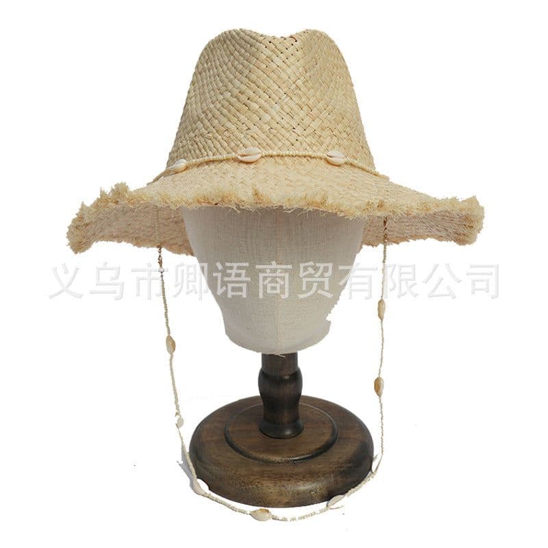 image-2022 new shell necklace straw hat Amazon ebay, new foreign trade wish